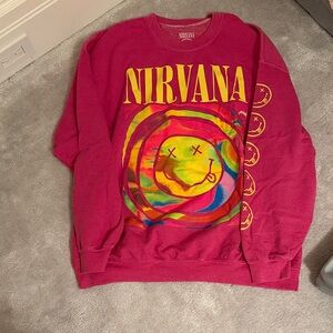 NIRVANA Multicolor Graphic Crewneck Sweater